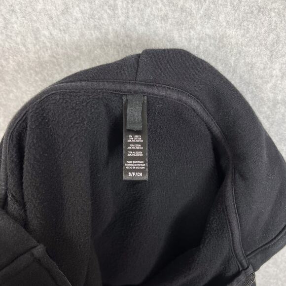 SKIMS Black Onyx Cotton Fleece Full Zip Hoodie Size Small - Picture 7 of 10